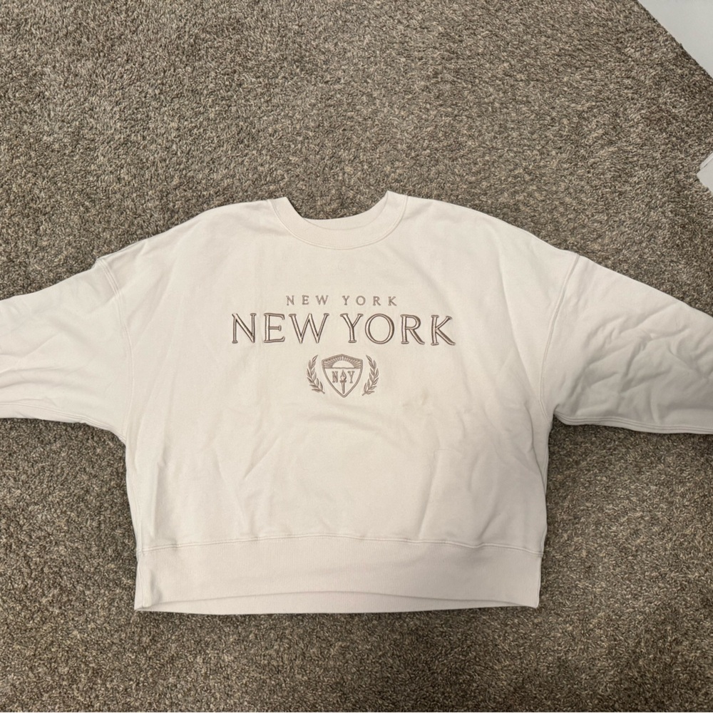 Abercrombie & Fitch Soft Essentials Sweatshirt - Cream